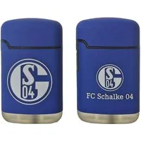 FC Schalke 04 Feuerzeuge Easy Torch Sturmfeuerzeug blau weiß mit Logo 2er Set (2-St), Fussball Lizenzprodukt Fanartikel Schalke 04