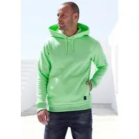 John Devin Hoodie Langarm, Sweatshirt mit Rundhals und Kapuze, Baumwollmischung