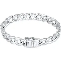 Kuzzoi Silberarmband Herren Panzerkette Kastenverschluss 925 Silber, Twisted