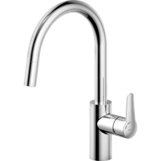 Bravat Oslo Küchenarmaturen 3517332 Spültischarmatur mit herausziehbarer Geschirrbrause (Niederdruck), mit Auszugsbrause, chrom