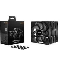 Pure Wings 3 140mm PWM 3-Pack, Gehäuselüfter schwarz, 3er-Pack, 140 mm