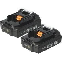 vhbw Akku passend für Makita TW152DZ Elektrowerkzeug (2 Ah, 14,4 V, Li-Ion) Akku Akku Li-Ion 2000 mAh (14,4 V, 2 St), Leistungsfähige Austausch-Akkus für Werkzeug Powertools wie