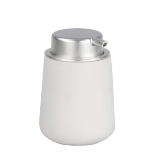 Seifenspender Nova Porzellan 250ml 8x12cm | Zone Denmark Matt Soft-Touch soft grey Seifendosierer Pumpseifenspender für Badezimmer und Küche.