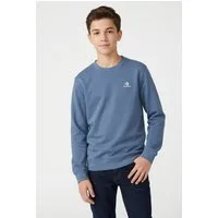 Converse Sweater GO-TO EMBROIDERED STAR CHEVRON STANDARD-FIT CREW sportlicher Stil, mit Rundhalsausschnitt, Langarm, unifarbenes Design