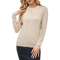 Arach&Cloz Strickpullover Damen Strickpullover Rundhals Langarm Warm Weich Anti-Pilling, Für Herbst Winter Frühling