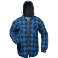 Craftland Thermohemd Flanellhemd mit Kapuze Holzfällerhemd Arbeitshemd Arbeitsjacke warme gefütterte Arbeitsjacke mit Teddy-Futter
