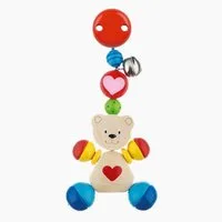 goki Kinderwagenanhänger Clip Herzbär (packung, 1-tlg., set), tolles Geschenk zur Geburt oder Taufe