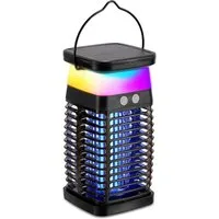 Clanmacy Ultraschall-Tierabwehr Solar Elektrische Insektenfalle Mückenfalle UV Mückenlampe RGB-Licht