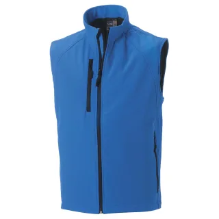 Russell Mens 3 Layer Soft Shell Gilet Jacke (Azurblau)