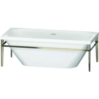 Duravit XViu Rechteck-Badewanne 700443000B10000 180 x 80 x 46 cm, freistehend, weiß, Metallgestell champagner matt
