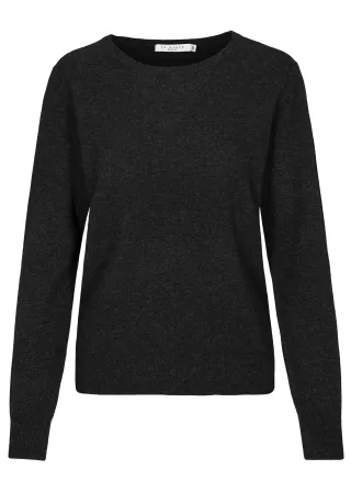 IN LINEA - NOS Pullover, Rundhals 806 anthra mel. - Gr. - 42