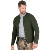 Spieth & Wensky Trachtenstrickjacke Trachten Strickjacke Herren - GREIFENBERG - oliv