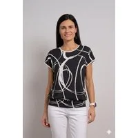 Seidel Moden Kurzarmshirt mit grafischem Muster - Rundhals - MADE IN GERMANY