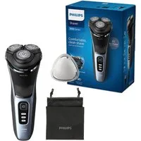 Philips Elektrorasierer Shaver Series 3000 S3243/12, Aufsätze: 1, ausklappbarer Präzisionstrimmer, 5-dimensional bewegl. Flex-Scherköpfe, Schutzkappe und Tasche