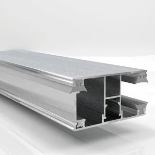 DUO Aluminium Rand Verlegeprofil | Komplettsystem | Stärke 16 mm | Breite 60 mm | Blank