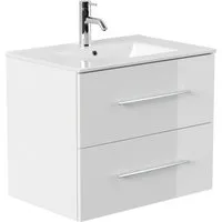 Magnolia Home Waschtisch Badmöbel Firenze 70 SoftClose weiss hochglanz