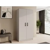 Beautysofa Kleiderschrank TREND 2-türig mit Selbsteinzug, Kleiderstange und 5 Einlegeböden (verschiedene Farben, mit oder ohne Schubladen)