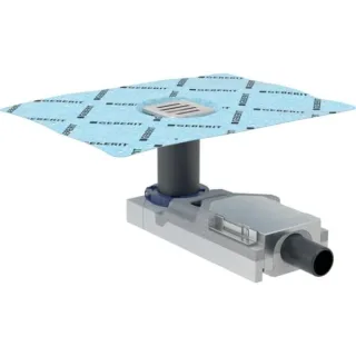 Geberit Bodenablauf für bodenebene Dusche Fußbodenaufbauhöhe ab 65 mm d40, 154052001 154052001