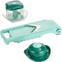 Genius Gemüsehobel Nicer Dicer Fusion Slicer, (passend zum Nicer Dicer Fusion), Verstellbarer Hobel mit V-Klinge aus Edelstahl