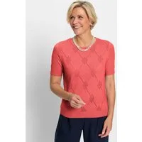 Witt Strickpullover Pullover Kurzarm Ajour, Jersey