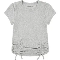 Abercrombie Kids Rundhalsshirt Feinripp, höhenverstellbare Raffung