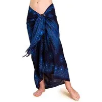 PANASIAM Sarong Peacock Pareo Tuch aus 100% Viskose - Wickelrock Strandtuch L & XL, Viskose, leichtes Wickelkleid - Bikini Cover-up oder großes Unisex Schultertuch