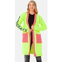 Cipo & Baxx Cardigan Stickjacke (1-tlg) Im coolen Neon-Design, WP242