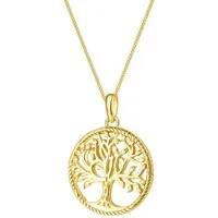 Hey Happiness Silberkette mit Baum des Lebens Anhänger, Lebensbaum Kette Damen Silber 925, Geschenk Idee