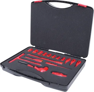 KS Tools 3/8" Steckschlüssel-Satz mit isolierten Werkzeugen, 16-tlg - 117.1850