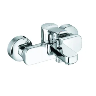 Kludi Pure&easy Wannen- und Brausearmatur 376810565 chrom, DN 15, Wandmontage