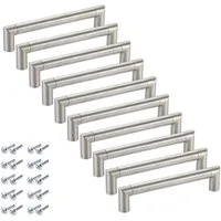 SO-TECH® Möbelgriff Bügelgriff ARNOLD, BA 160 mm - 320 mm, inkl. Schrauben (Spar-Set, 10-St), BA 160 mm, Edelstahloptik gerändelt, SCHÜCO ALU COMPETENCE