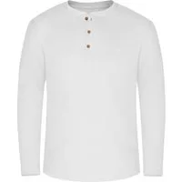 normani Langarmshirt Herren Langarm Shirt aus Bio-Baumwolle Neuville Basic Henley Shirt für Männer GOTS-zertifiziert