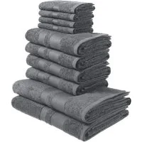 OTTO home Handtuch Set Vanessa, 10-tlg Handtuch-Set, weich, in Standard- und Premium-Qualität, Walkfrottee (Set, 10-St), 100% Baumwolle, Duschtücher, Handtücher, Gästetücher, mit Bordüre