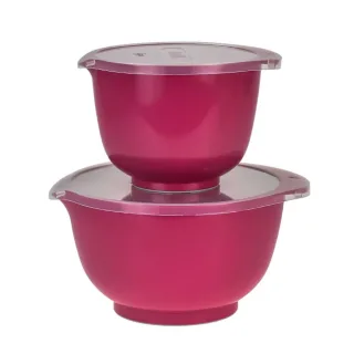 Rührschüssel Set 2-teilig platzsparend stapelbar Durostima 2 Größen in pink | Rosti Backschüsseln mikrowellengeeignet für die moderne Vorratshaltung.