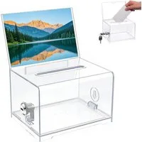 FELIXLEO Aufbewahrungsbox Abschließbare Acrylspendenbox aus verdicktem Material mit Schloss (1 St)