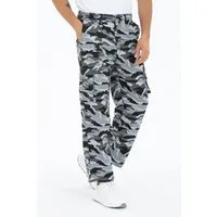 Kendindza Collection Cargohose Zipp Off Cargohose Dehnbund Arbeitshose Feldhose Bundeswehr Cargo Hose elastischer Gummibund Tarnhose Bundhose Camouflage
