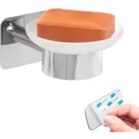 bremermann Seifenschale Bad-Serie LUCENTE TAPE - mit Klebepad, verchromt, Breite: 11 cm, 1-St.