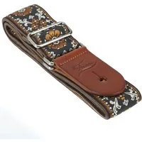 FAME Gitarrengurt, Gitarrengurt, Nylon, Verstellbar, Floral-Motiv