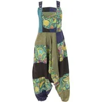 Guru-Shop Relaxhose Unikat Patchwork Boho Latzhose, bunter.. Ethno Style, alternative Bekleidung