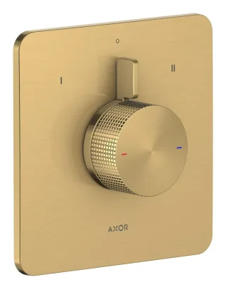 Hansgrohe Brausemischer Unterputz AXOR Citterio C 2 Verbraucher Cubic cut brushed gold optic, 49451 49451250
