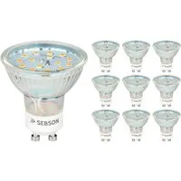 SEBSON LED-Leuchtmittel LED Lampe GU10 5W warmweiß 3000k 230V Leuchtmittel - 10er Pack, 10 St.