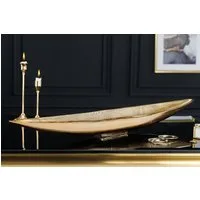 riess-ambiente Dekoschale GOLD LEAF 80cm gold (Einzelartikel, 1 St), Wohnzimmer · Metall · Blatt-Design · Handarbeit · Accessoire