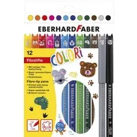 Eberhard Faber Filzstift Eberhard Faber Animal Filzstifte dünn 12er Set