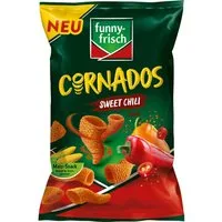 funny-frisch Knabberei, funny frisch Cornados Sweet Chili Maissnack mit Sweet Chili 80g