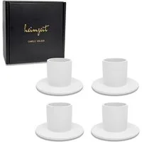 heimzeit Tischkerzenhalter heimzeit Kerzenhalter für Stabkerzen 22 mm (Set, 4 Stück), Stabkerzenhalter Tisch