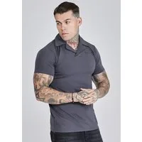 Siksilk Poloshirt SikSilk Herren Graues Smart Revere Polo