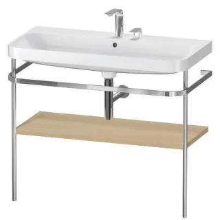 Duravit Happy D.2 Plus c-shaped Set mit Metallkonsole Mediterrane Eiche Matt 975x490x850 mm - HP4838 HP4838E7171