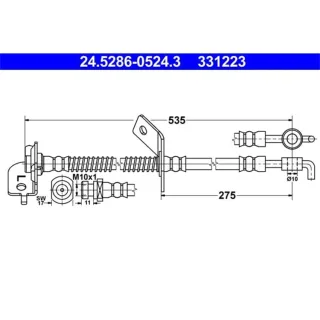 ATE Bremsschlauch vorne Hyundai I30 Kia Ceed Pro