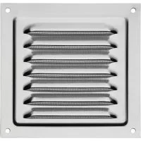 SO-TECH® Lüftungsgitter aufschraubbar mit Insektenschutz Wetterschutz Alumium (1 St), 125x125 mm Edelstahloptik