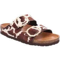 Rohde Alba Giraffe Pantolette Sommerschuh, Hausschuh mit angesagtem Kuhfell-Print